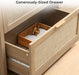 60.8 Inch Dresser CaramelOakFinish Storage Drawers