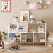 White 5 Cube Contemporary Industrial Open Bookcase