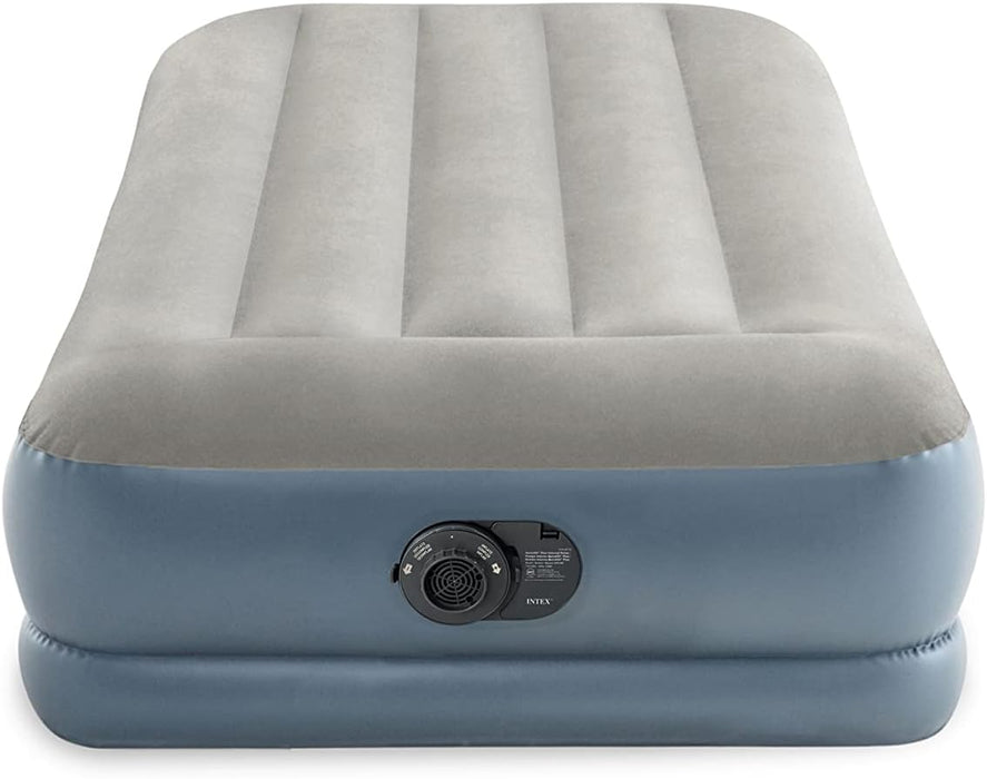 Twin Air Mattress 12", Fiber-Tech, Built-In Pump