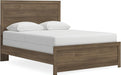 Signature Design by Ashley Jonnifer Queen Panel Bedframe, Bed Frame with Headboard, Engineered Wood and Decorative Laminate, Casual Bedroom Bedframes, Warm Auburn Finish