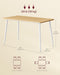 Dining Table, Dining Room Table for 4-6 People, Modern Farmhouse, for Kitchen, Quick Assembly, Heat-Resistant Surface, 29.5 X 55.1 X 29.5 Inches, Golden Oak and Cloud White UKDT100N01V2