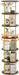 6 Tier RotatingBookshelf CornerDisplayUnit GoldFinish