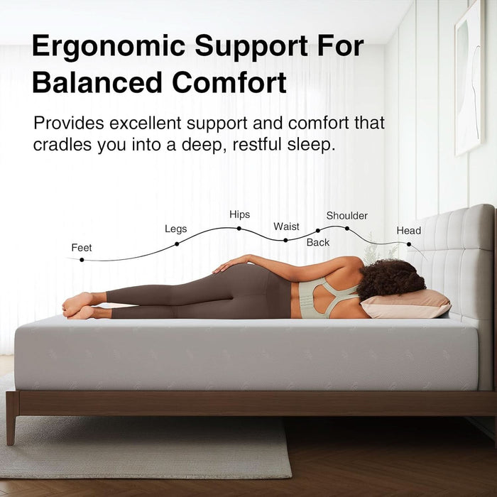 Memory Foam Mattress Full, 10 Inch Full Size Mattress with Comfort Foam & High-Density Support Foam for Pressure Relief & Contour Support Mattresses in a Box, Medium Firm Feel