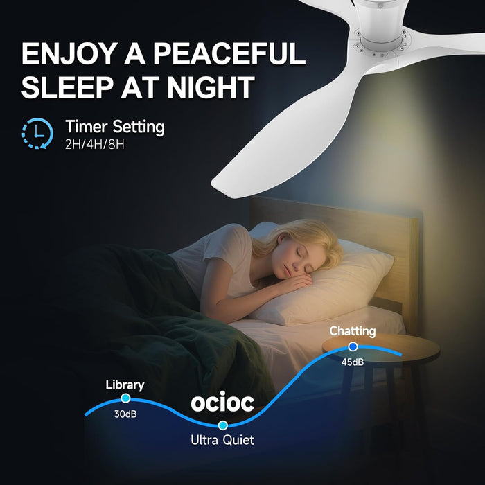 Integrated Lighting Reversible 52 Inch Ceiling Fan