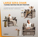 34 Inch LuxuriouslyOversized LightBrown Upholstered Accent Chairs