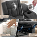 Loveseat Recliner Sofa with Cup Holders, 2-Seater Fabric Reclining Couch, Manual Recliner Wall Hugger for Living Room, Small Spaces, Home Theater (Dark Gray)