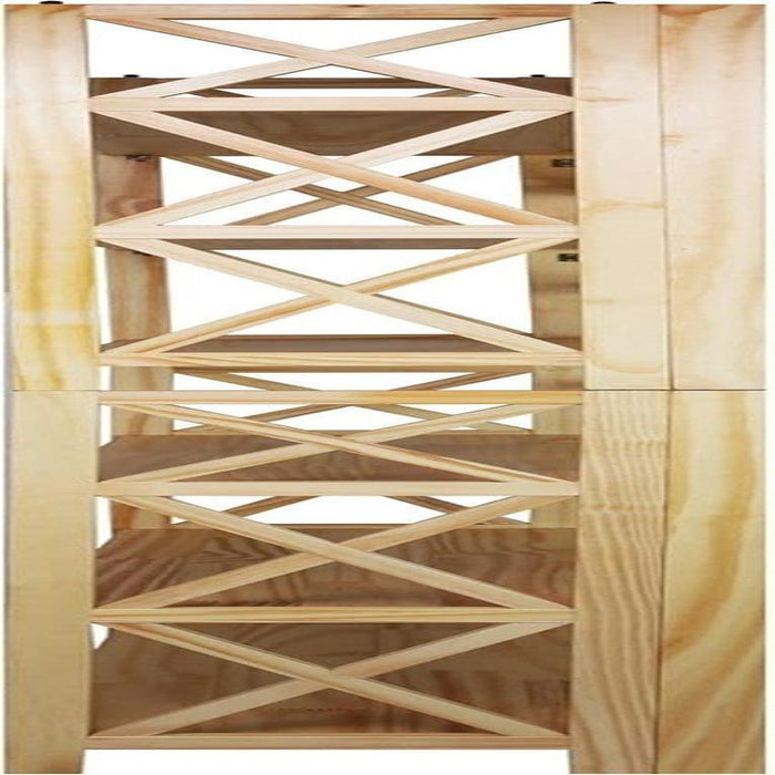 Montego 3-Shelf Folding Bookcase, Natural , 27.5" Wide