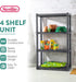 Gray Four Shelf Polypropylene Storage Cabinet Bundle