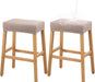 Stool Covers Rectangle - 2 Pack Stretch Waterproof Saddle Seat Cover Counter Bar Stools Bar Chairs Covers Kitchen Island Chairs Cushion Protector