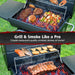 Barrel Barbecue Charcoal Grill: Premium Spacious Outdoor BBQ Grill with Side Table - Ideal for Patio Cooking Backyard Grilling Camping Picnics Tailgating Parties