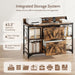 Rustic Brown FortyFourInch Lateral Filing Cabinet Lockable