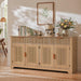 59" Fluted Buffet Cabinet with Storage Natural Oak