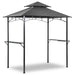 Outdoor Grill Gazebo Tent BBQ Canopy for Outdoor Grill Shelter BBQ Grill Gazebo Hardtop (L96 X W60 X H101 Inch) Grey