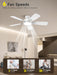 Ceiling Fans with Lights and Remote, 46 Inch Low Profile Ceiling Fan with Light, Flush Mount, Reversible, 3CCT, Dimmable White Modern Ceiling Fan for Bedroom, Living Room, Outdoor Patio
