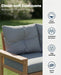 3-Piece HDPE Outdoor Patio Furniture Conversation Set
