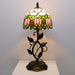 Tiffany Style Stained Glass Table Lamp Pink Tulip 18 Inch