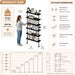Industrial Pipe Bookshelf, Wall Mounted Shelf, 36 Inch, Black | 6 Tier Open Bookcase, Solid Pine Wood, Black Iron Pipe Frame, 40 Lbs per Shelf, for Books, Kitchen, Office Decor