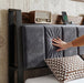 Queen Size Bed Frame with Storage Headboard, LED Lights