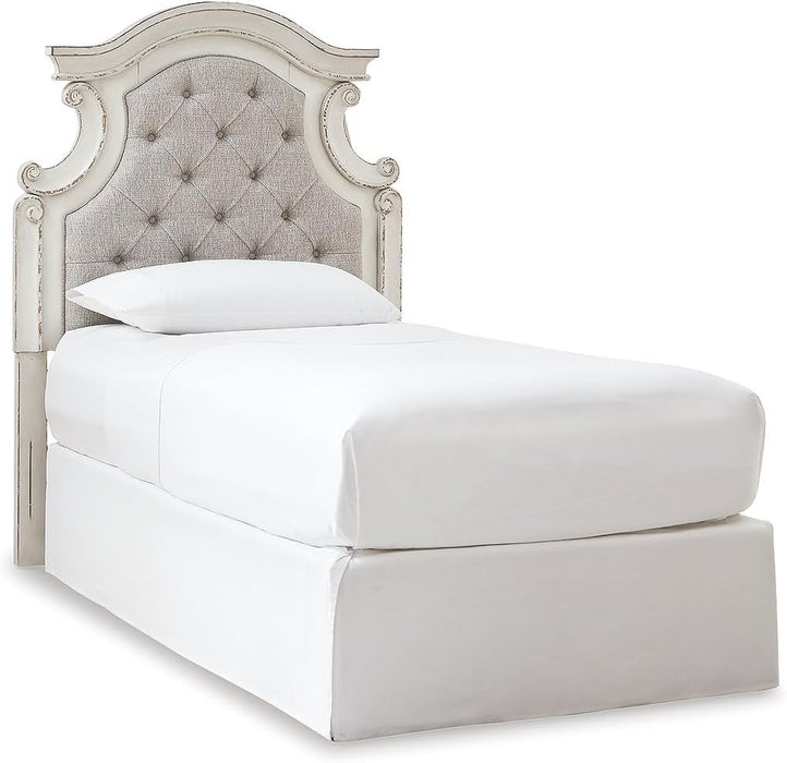 Realyn Upholstered Tufted Cottage Headboard ONLY, Twin, Vintage White