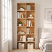6 Cube Storage Organizer, 6 Tier Tall Skinny Bookshelf, Oak Cube Shelf | 62.4 X 11.8 X 9.3 Wood Narrow Bookcase for Home Office Bedroom Living Room, Anti-Tipping Device
