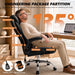 Ergonomic Office Chair, Executive Leather Desk Chair with Lumbar Support