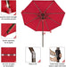 USA 10-Year-Non-Fading Solar Market Umbrella with 80 LED Lights Patio Umbrellas Outdoor Table Umbrella with Ventilation
