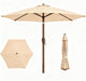 7.5Ft Patio Umbrella, Outdoor Table Market Umbrella with Smooth Crank Lift, 6 Windproof Fiberglass Ribs, UPF50+ UV Protection for Deck, Pool, Garden and Backyard