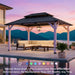 12' X 16' Wooden Gazebo,Patio Hardtop Gazebo Wood,Diy Color Permanent Pavilion with Galvanized Steel Double Metal Roof for Backyard, Deck(Windproof, Snow-Load Bearing, Waterproof, Rustproof)