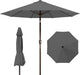 10FT Patio Umbrella Outdoor Market Umbrella with Crank and Tilt, 8 Flexible Fiberglass Ribs, Uv-Resistant Waterproof Canopy for Patio, Deck, Garden, Backyard, Gray