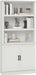 5 Shelf Tall Bookcase with Doors White Bookshelf 31In Wide Display Standing Storage Shelf 72In Tall Wood Book Shelves for Bedroom Living Room Office Library