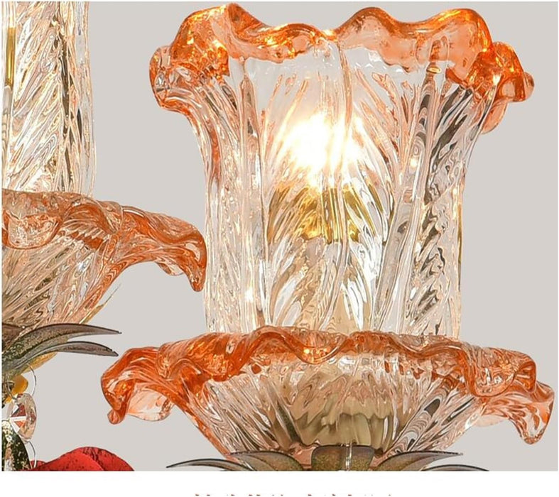 Floral Chandelier Lighting Lamp Hotel Cafe Art Deco Floral Chandelier Stairs Lamp Hang Lamp Home Decoration