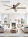 52Inch Brown Flush Mount Ceiling Fan RemoteDCMotor
