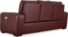 Alessandro Contemporary Leather Power Reclining Sofa with Adjustable Headrest, Red