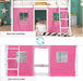 FullSizeFurniture Wooden Bunk Bed Pink PlayhouseStructure
