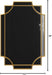 24"X36" Gold Foil Scalloped Edge Decorative Vanity Wall Mirror