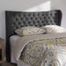 Cadence King Winged Panel Headboard in Dark Gray