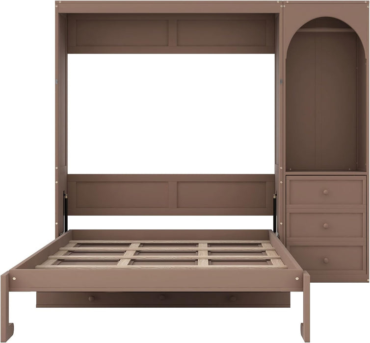 Queen Murphy Bed With Customizable Storage Drawers
