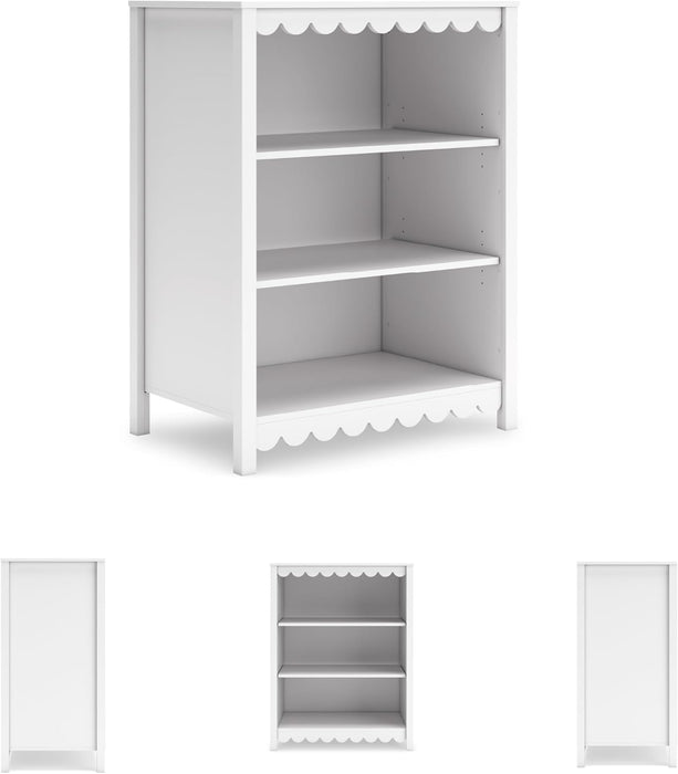 White 3-Tier Freestanding Bookcase With Adjustable Shelves