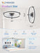 20" RGB Low Profile Ceiling Fans with Lights and Remote, Grey
