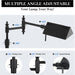 Dimmable Pharmacy Floor Lamp with Remote, 17W LED Reading Floor Lamp with 360°Swing Arm, 3 Color Temperature, Height Adjustable Black Standing Task Lamp for Living Room, Bedroom, Black