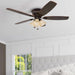 Ceiling Fans Glen Alden, 52 Inch Classic Flush Mount Indoor LED Ceiling Fan with Light, Pull Chain, Quick-2-Hang Dual Finish Blades, Reversible Motor - 50183 (Oil Rubbed Bronze)