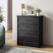 Black 36 Inch Dresser With USB Charging Station Furniture