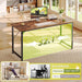 55 X 19.7 Inch Computer Desk, Home Office Desk with Spacious Desktop, Modern Gaming Desk, Writing Study Table for Bedroom, Small Spaces, Work from Home Desk with Metal Frame, Rustic Brown