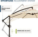 10Ft Patio Umbrellas Offset Outdoor Cantilever Hanging Umbrella W/Infinite Tilt, Fade Resistant Waterproof Recycled Fabric Canopy for Yard, Garden & Deck, Beige