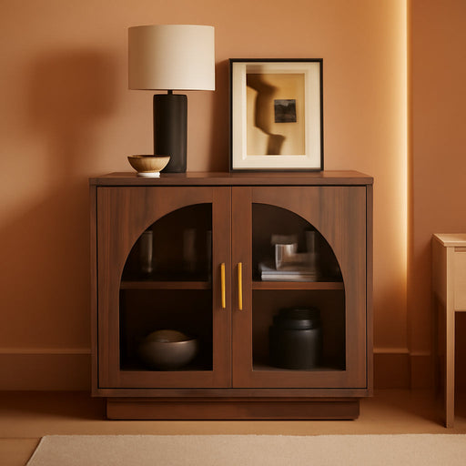31.5" Sideboard Buffet Cabinet with Arched Glass Doors