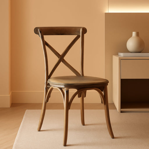 2-Pack Medium with White Grain X-Back Chair