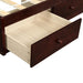 Cherry Twin Size Platform Storage Bed with 3 Drawers Storage