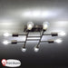Brushed Nickel 8Light Semi Flush Ceiling Chandelier