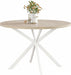 Natural Oak Round DiningTableWithRoundedEdges For Four 47.2Inch