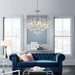 Modern K9 Crystal Chandelier Chrome Finish DiningRoom